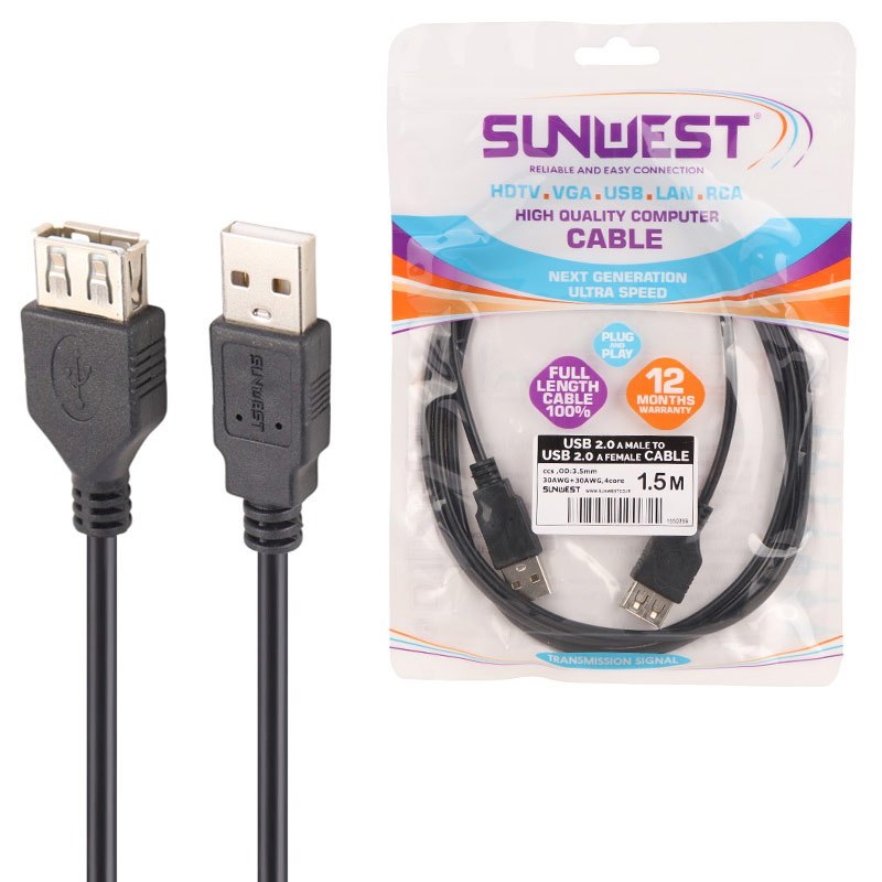 کابل افزایش طول USB سان وست طول 1.5 متر_692edb586ff58.jpeg