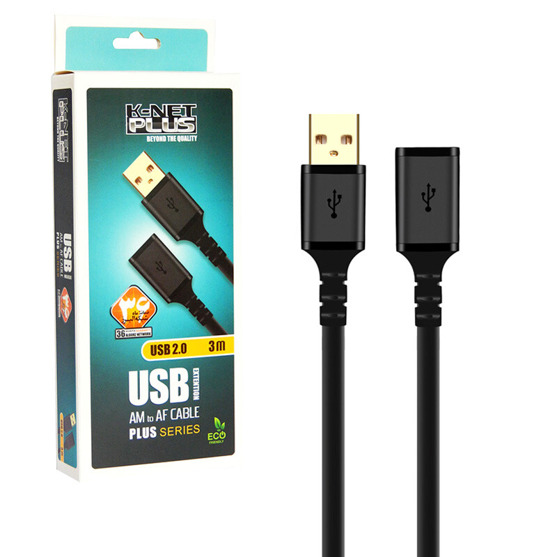 کابل افزایش طول USB کی نت پلاس KP-A3 طول 3 متر_692f55bb7d78e.jpeg