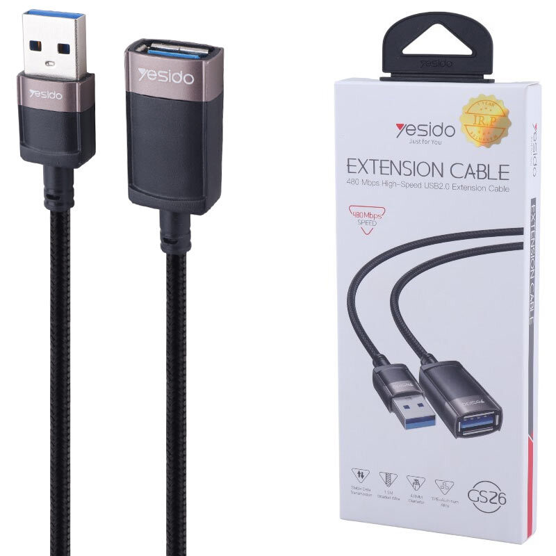 کابل افزایش طول USB یسیدو GS26 طول 1.5 متر_692e1fb6ea17c.jpeg