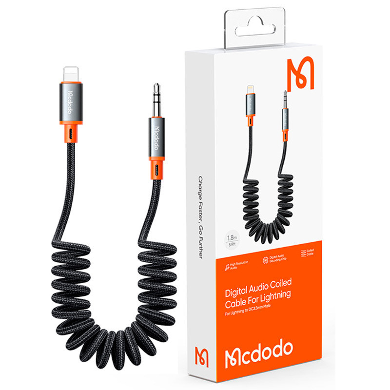 کابل تبدیل فنری Mcdodo CA-0890 Lightning To AUX 1.8m_692f1a40e3083.jpeg