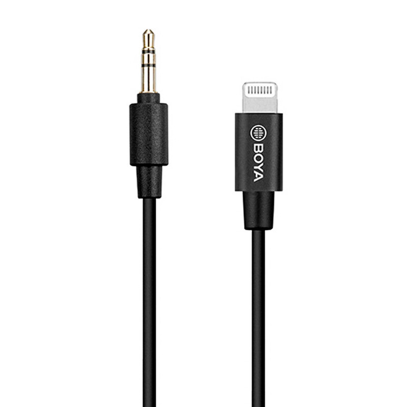 کابل تبدیل کوتاه Lightning به AUX بویا BY-K1 طول 20 سانتی متر_694456360701f.jpeg