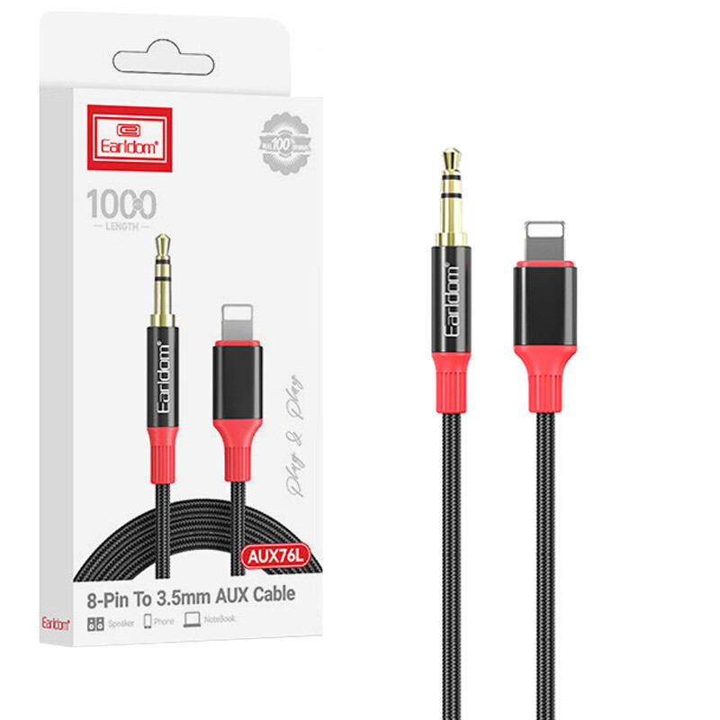 کابل تبدیل Lightning به AUX ارلدام AUX76L طول 1 متر_69444d7e56fb1.jpeg