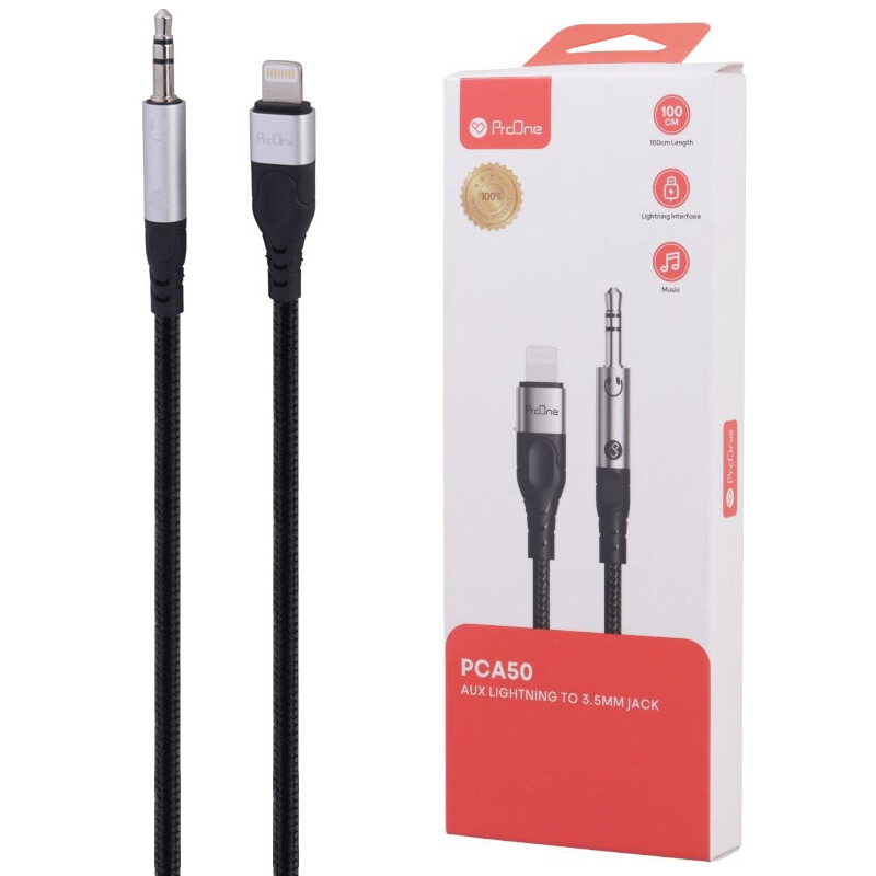 کابل تبدیل Lightning به AUX پرووان PCA50 طول 1 متر_694413946b552.jpeg