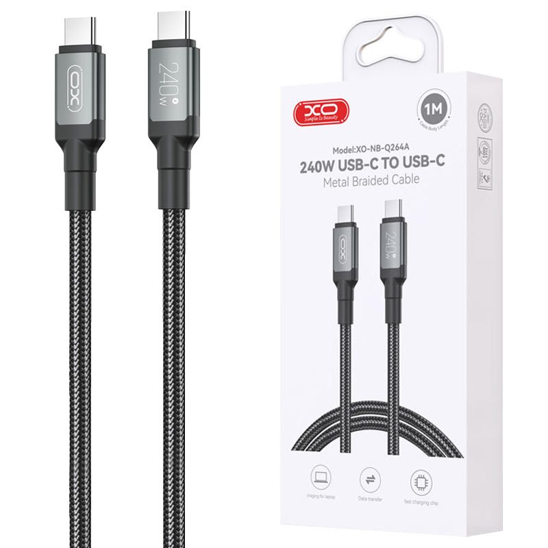 کابل دو سر تایپ سی فست شارژ 240 وات ایکس او XO-NB-Q264A طول 1 متر_6942ba453acaf.jpeg