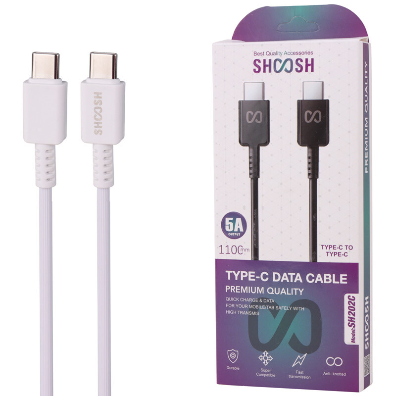 کابل دو سر تایپ سی فست شارژ 5 آمپر شوش SH202C طول 1.1 متر_6942854a69a28.jpeg