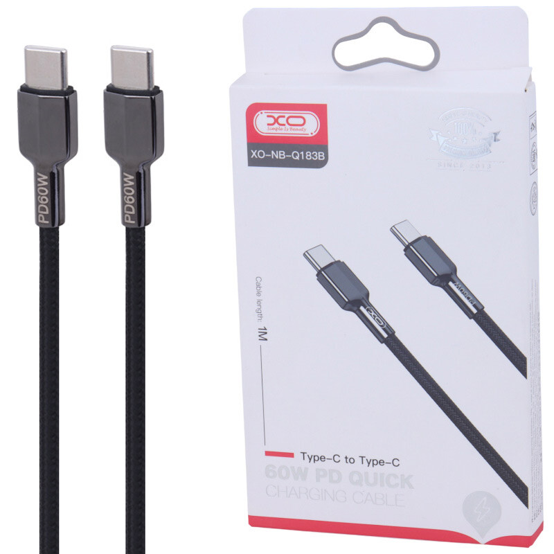 کابل دو سر تایپ سی فست شارژ 60 وات ایکس او XO-NB-Q183B طول 1 متر_694285ec1940e.jpeg