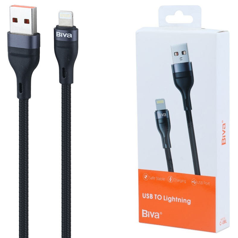 کابل لایتنینگ فست شارژ 2.4 آمپر بیوا C-08L طول 1 متر_6942c4775426a.jpeg