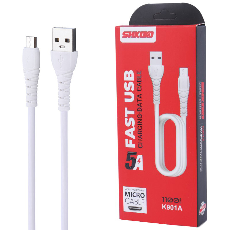 کابل میکرو یو اس بی فست شارژ 5 آمپر شکاکو K901A طول 1.1 متر_6942b413746b2.jpeg
