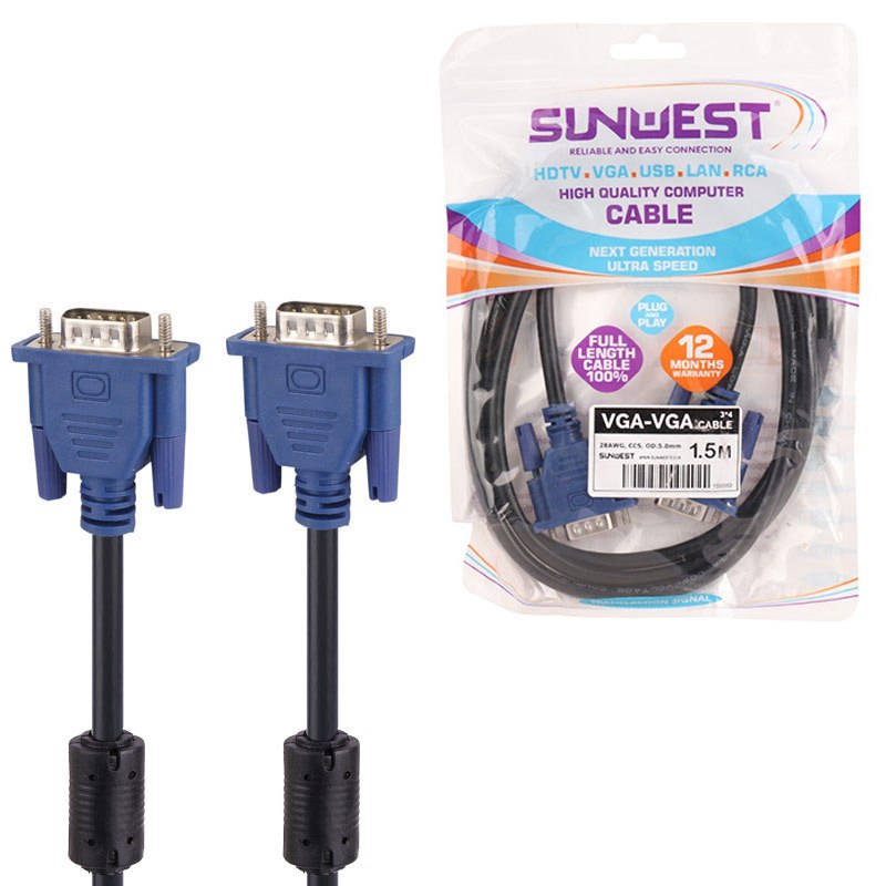 کابل VGA 3+4 سان وست Sunwest طول 1.5 متر_692edbc3cbcff.jpeg